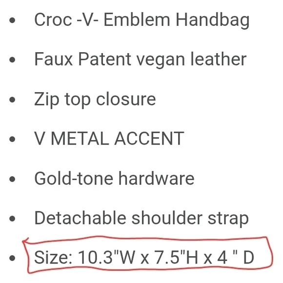 💥💥👜 Croc psttern SUPER cute  Handbag with V emblem Gold-Tone Hardware👜💥💥 - Picture 5 of 5